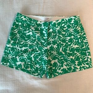 J Crew - Green motif cottont shorts